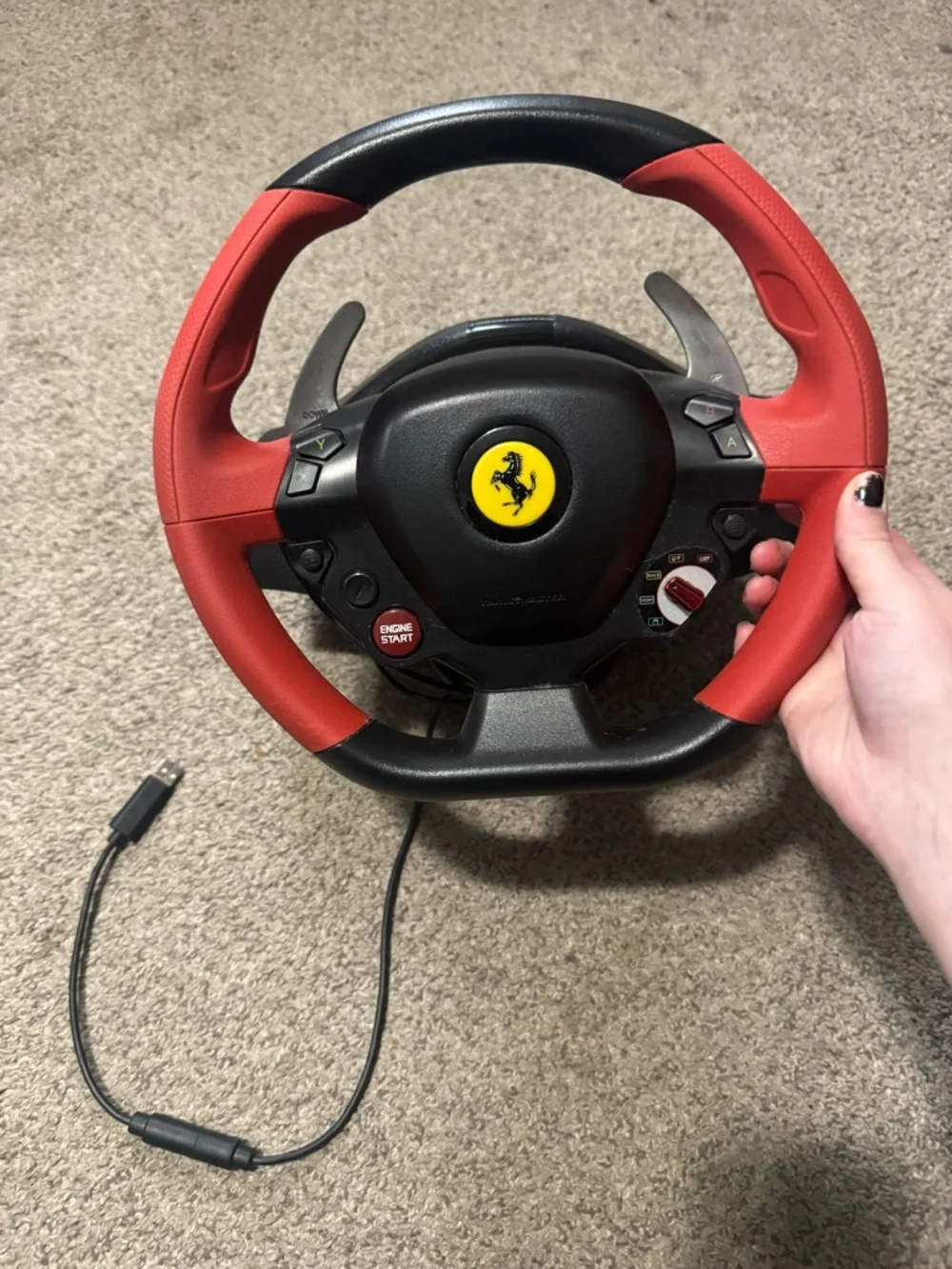 Ferrari Licensed Red & Black Racing Wheel and Pedal Controller for XboxConsoles
